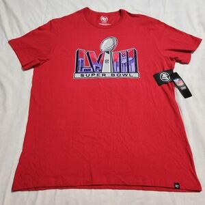 New Super Bowl LVIII Red '47 Brand T-Shirt NFL Las Vegas XL NWT